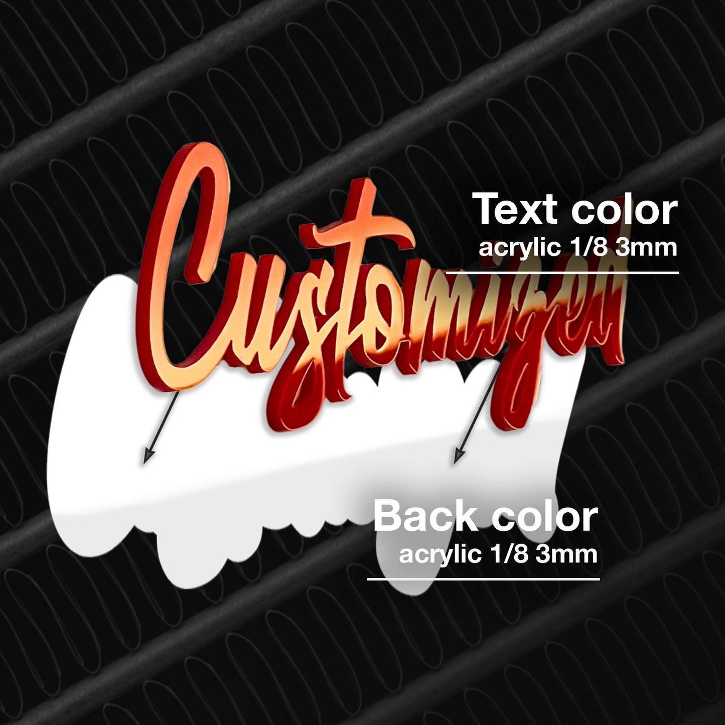Custom Instagram Car Name Emblem Badge Custom, Your Own Text Car or Truck Nickname Emblem Badge