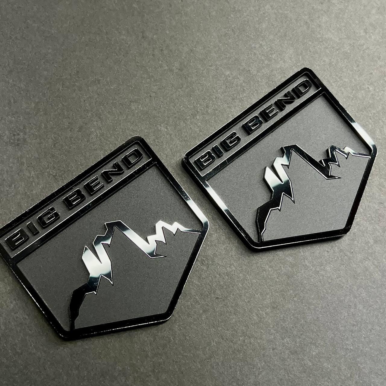 BIG BEND Badge Black Acrylic 2D Emblem for Cars and Trucks