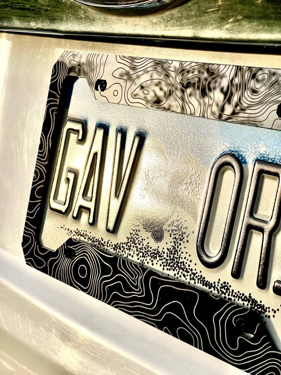 Topographic Map License Plate Frame Cover, Minimal License Plate Frame, Topography Map, Car Mods, Car Lover Gift, Unique Frame, Gift for Him