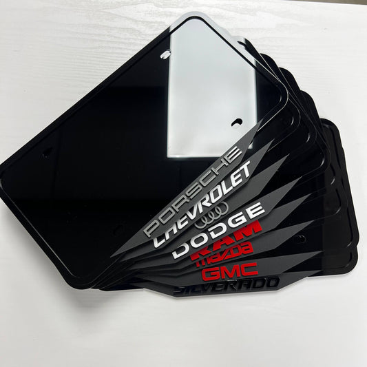 Custom Car Logo License Plate Frame – Laser Cut Acrylic, Any Brand