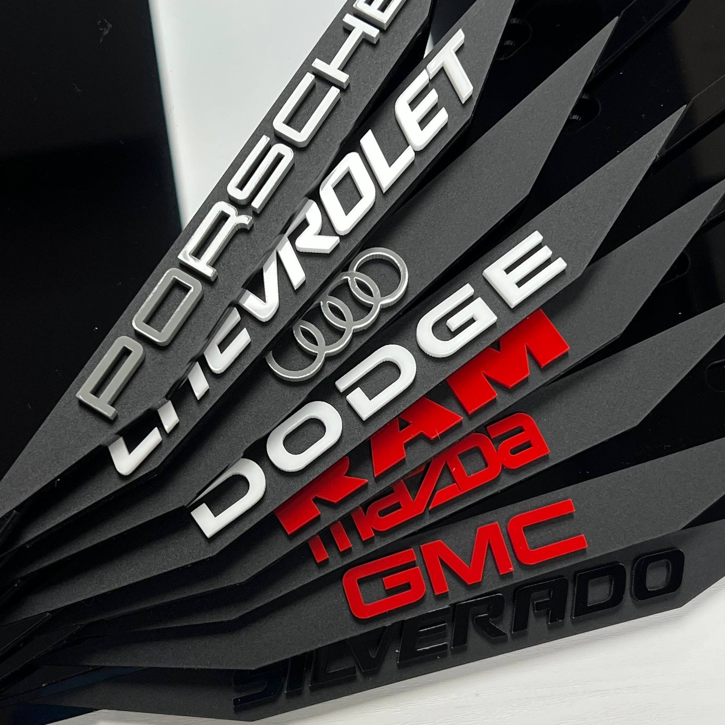 Custom Car Logo License Plate Frame – Laser Cut Acrylic, Any Brand
