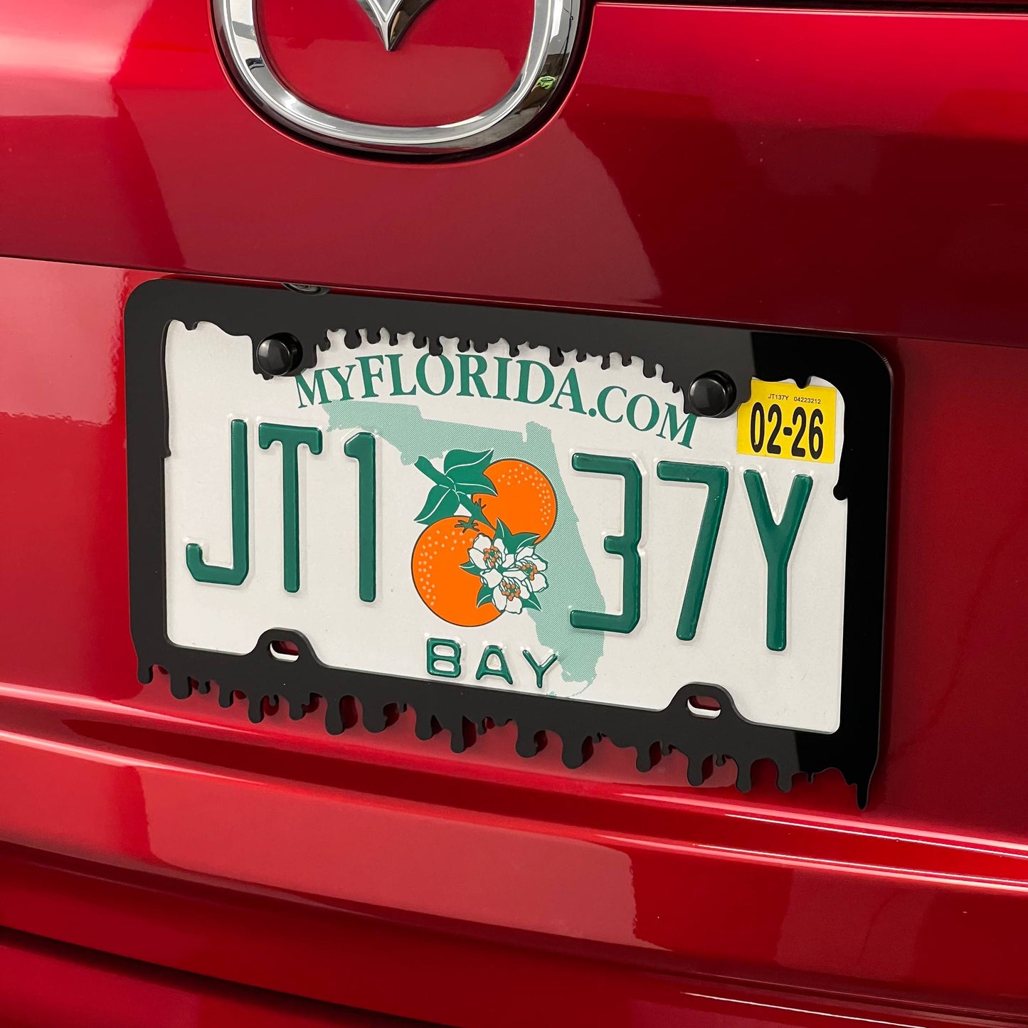 Blood Acrylic License Plate Frame Cover