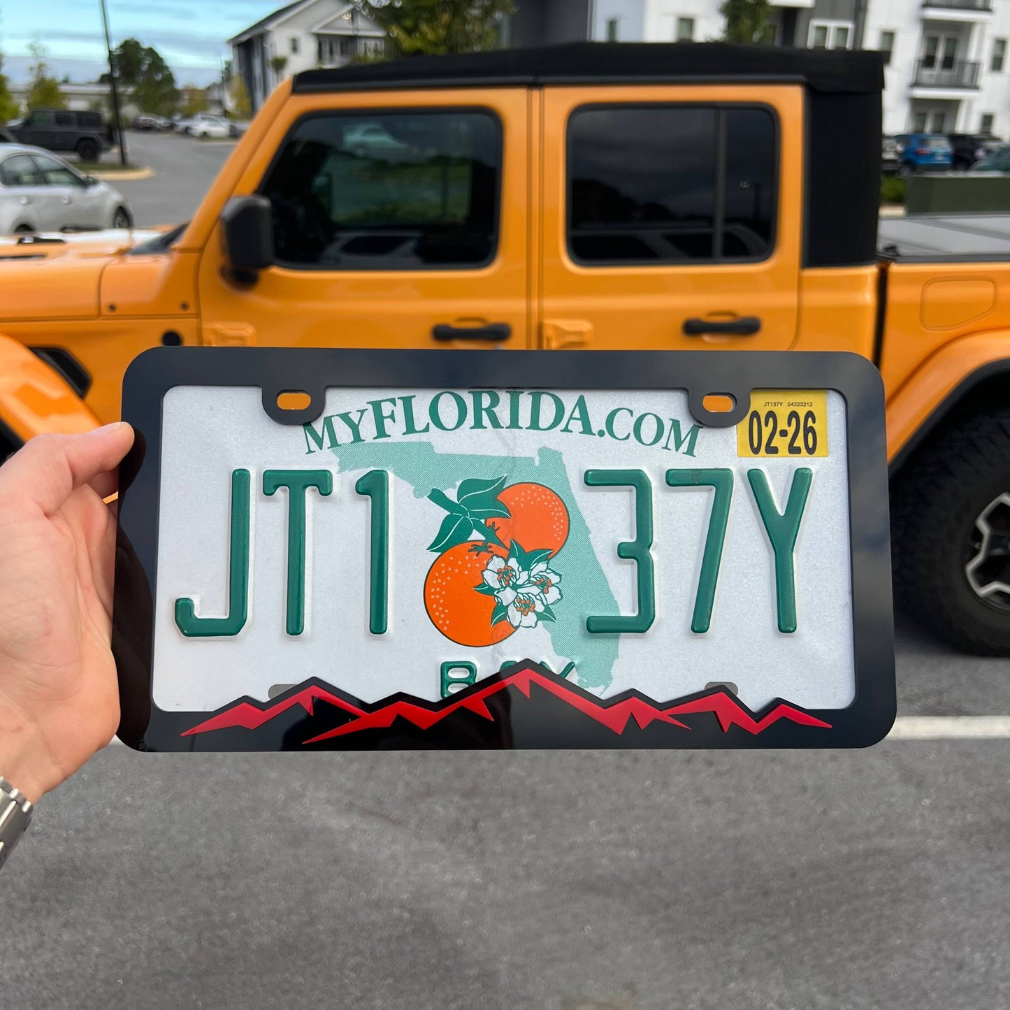 Mountain License Plate Frame Cover (single plate)
