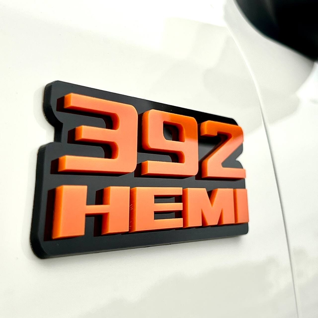 2x orange black 392 hemi Emblems 392 hemi Side Fender Badge 3D for 392 Emblem
