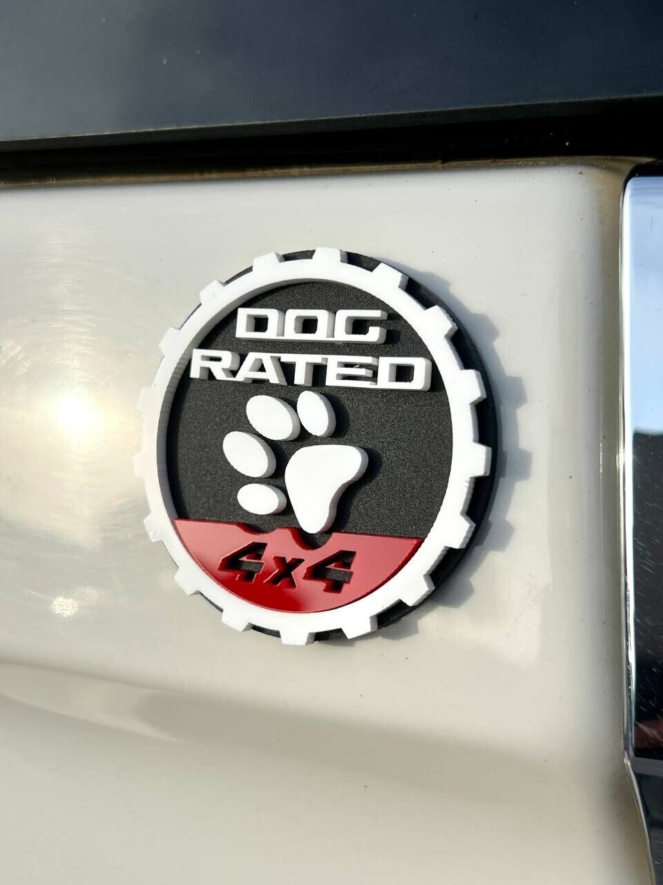 2PCS Jeep Wrangler 392 Fender DOG RATED 4x4 Trail Rated Emblem