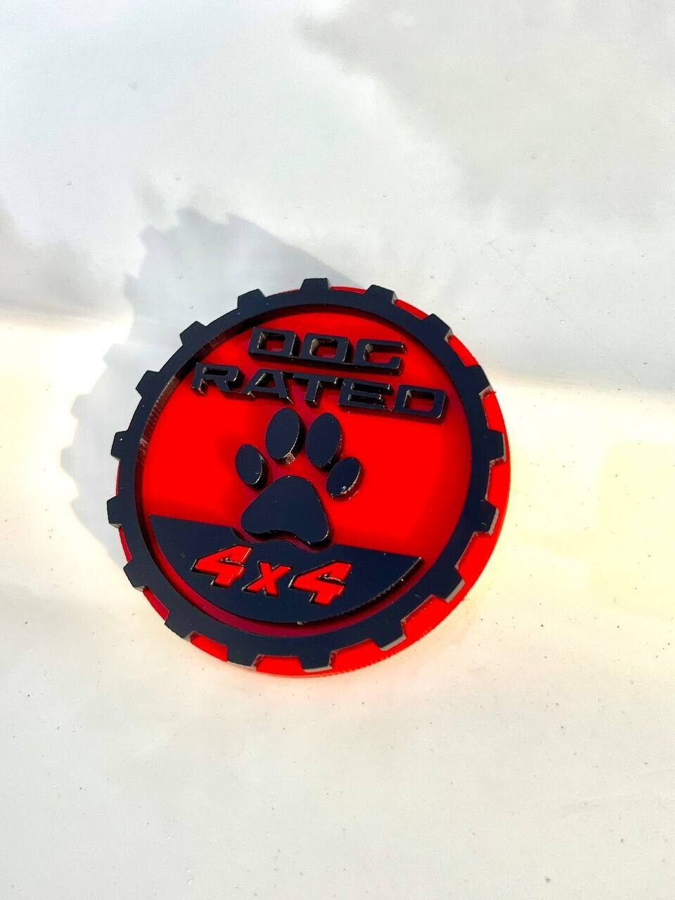 2PCS Jeep Wrangler 392 Fender RED DOG RATED 4x4 Trail Rated Emblem
