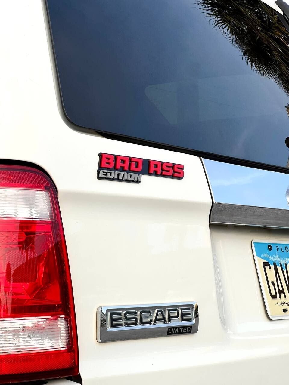 New Bad Ass Edition Emblem Car Badges Badass 3D Sticker Decal Black Red