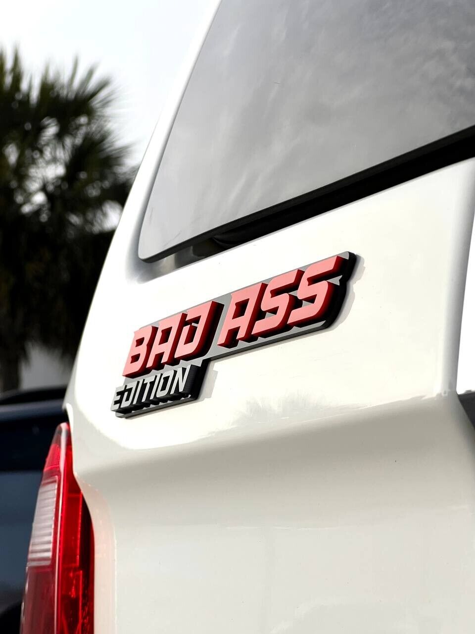 New Bad Ass Edition Emblem Car Badges Badass 3D Sticker Decal Black Red
