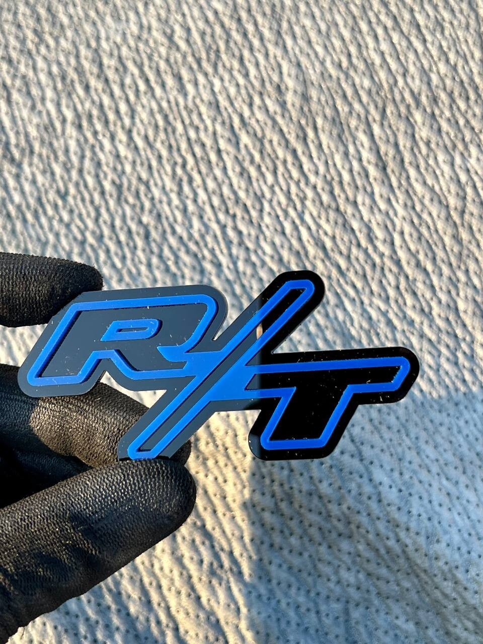 2PCS R/T DODGE CHARGER CHALLENGER MULTICOLOR EMBLEM BADGE R/T