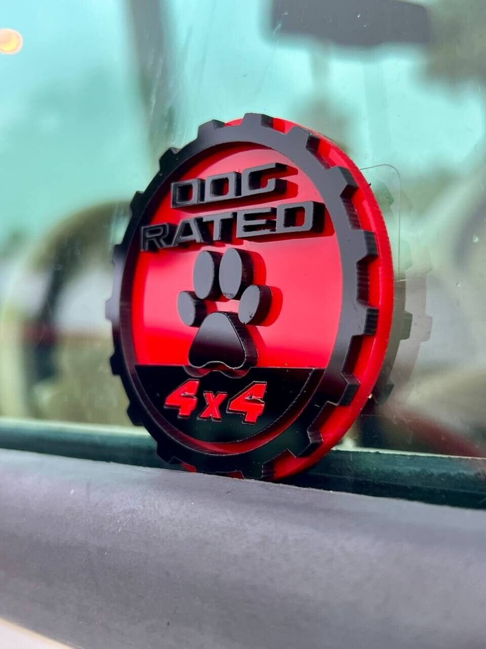 2PCS Jeep Wrangler 392 Fender RED DOG RATED 4x4 Trail Rated Emblem