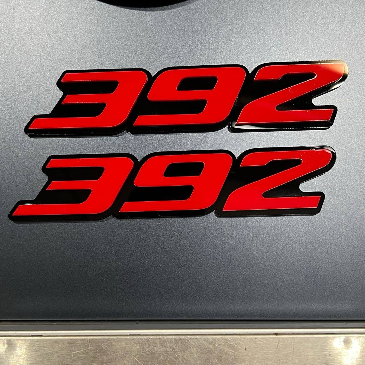 2x red black 392 Hemi Emblems 392 Side Fender Badge 3D for 392 Emblem