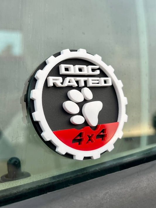 2PCS Jeep Wrangler 392 Fender DOG RATED 4x4 Trail Rated Emblem