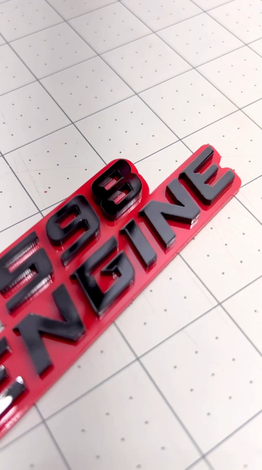 598 ENGINE EMBLEMS QTY 2 FENDER EXTERIOR 598 ENGINE BADGE PAIR 3D ACRYLIC DECAL