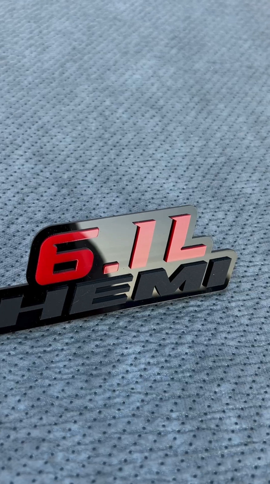 6.1L HEMI Emblems Multicolor – Side Fender Badges for Muscle Cars (Set of 2)