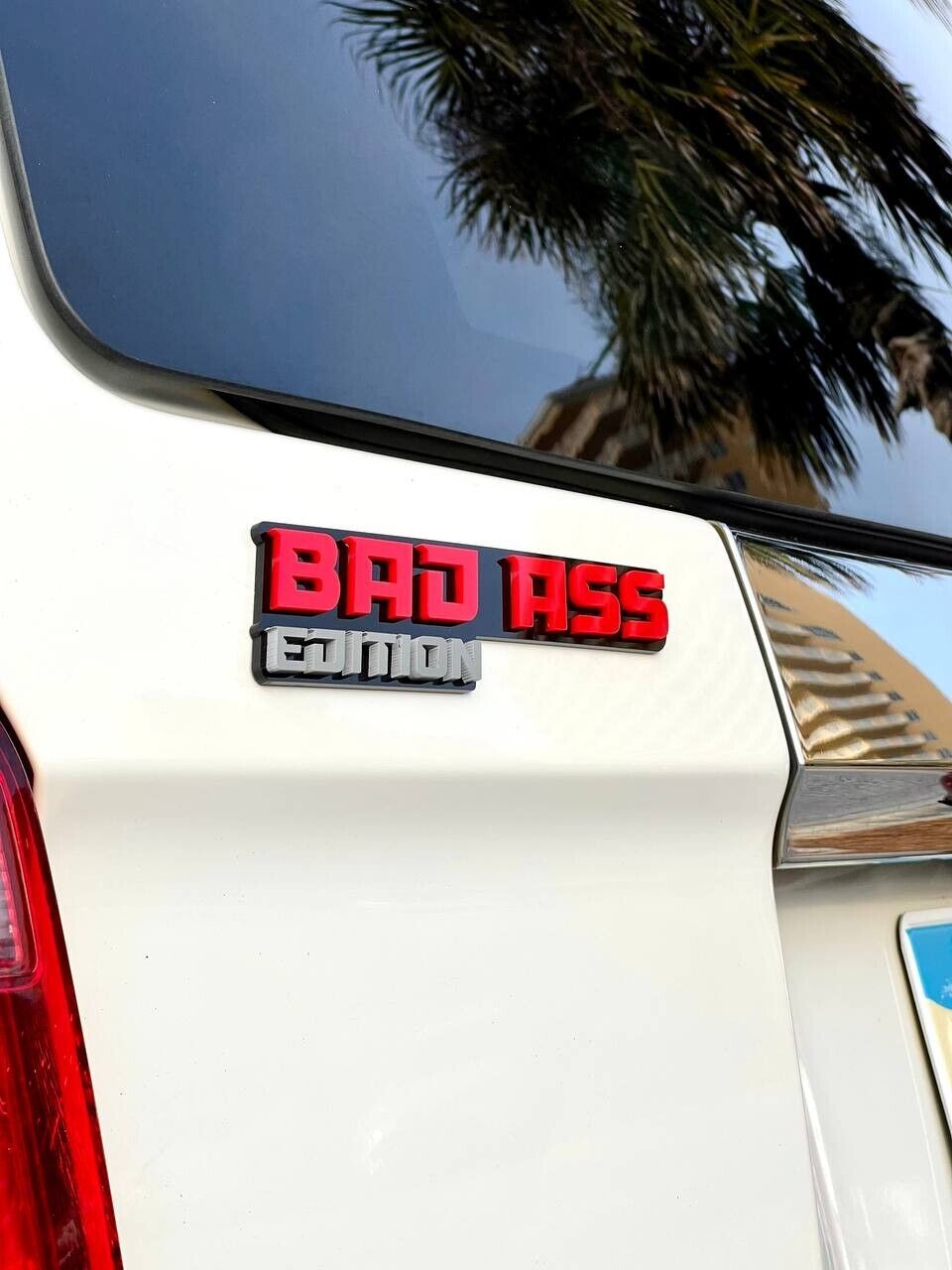 New Bad Ass Edition Emblem Car Badges Badass 3D Sticker Decal Black Red