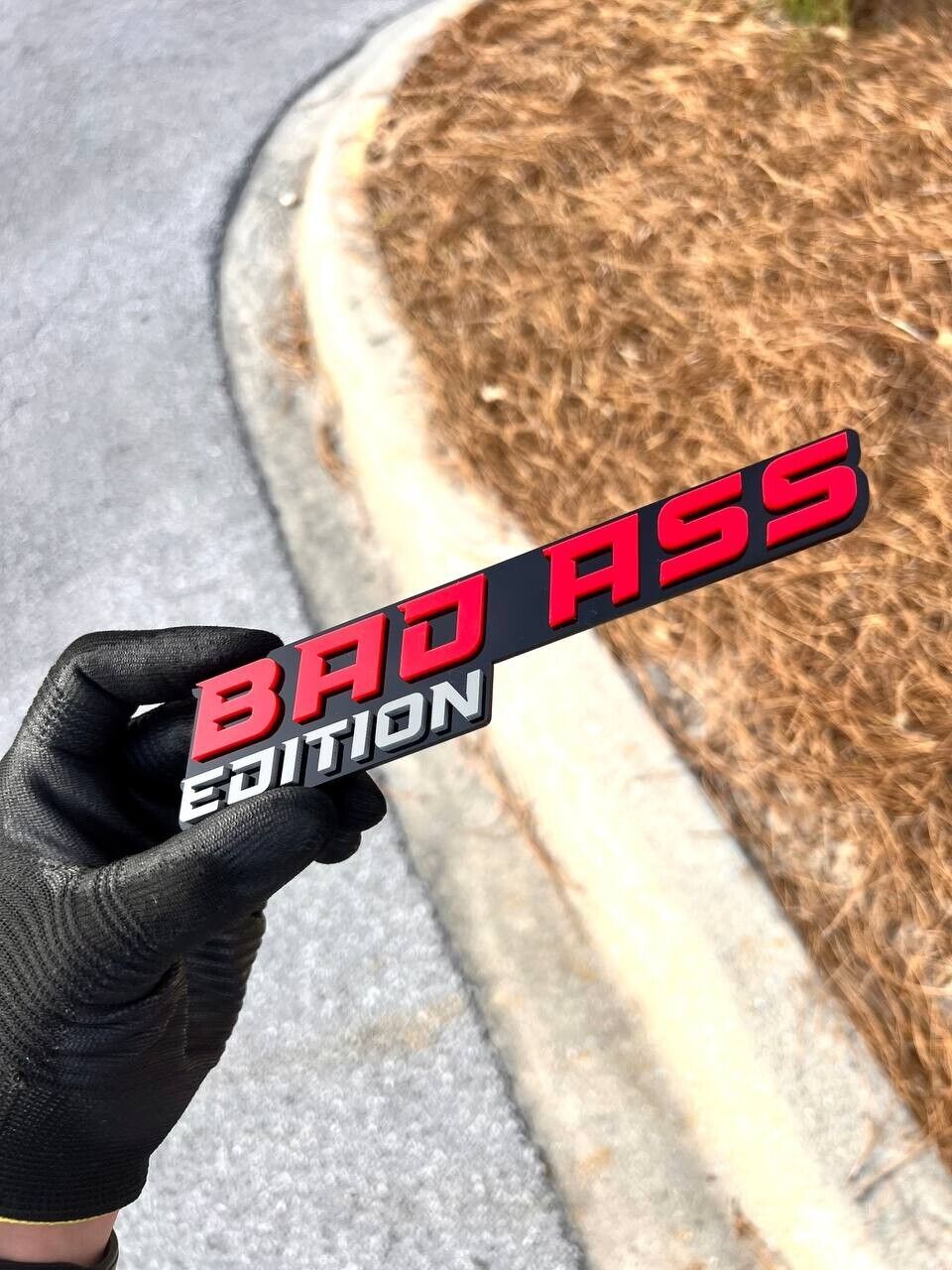 New Bad Ass Edition Emblem Car Badges Badass 3D Sticker Decal Black Red