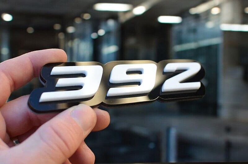 2x Black White 392 Emblems 392 Side Fender Badge 3D for 392 Emblem