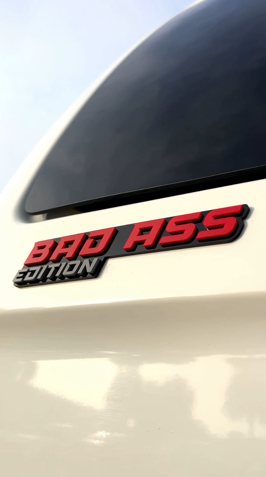 New Bad Ass Edition Emblem Car Badges Badass 3D Sticker Decal Black Red