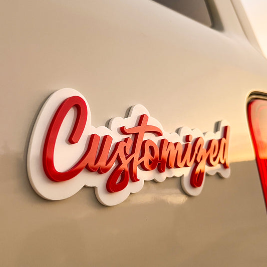 Custom Car Name Emblem Badge Custom, Your Own Text Car or Truck Nickname Emblem Badge - CS AUTO