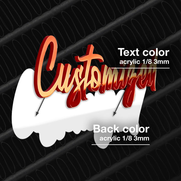 Custom Car Name Emblem Badge Custom, Your Own Text Car or Truck Nickname Emblem Badge — photo 2