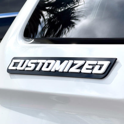 Custom Car Name Emblem Badge Custom, Your Own Text Car or Truck Nickname Emblem Badge