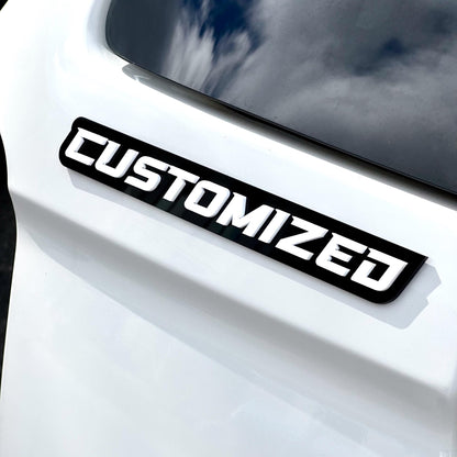 Custom Car Name Emblem Badge Custom, Your Own Text Car or Truck Nickname Emblem Badge