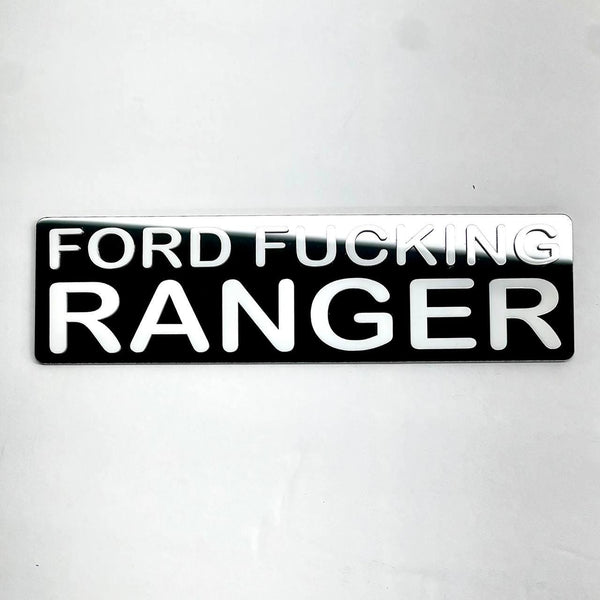 Ford F*cking Ranger Truck Badge Black Acrylic 2D Emblem for Cars and Trucks — photo 3