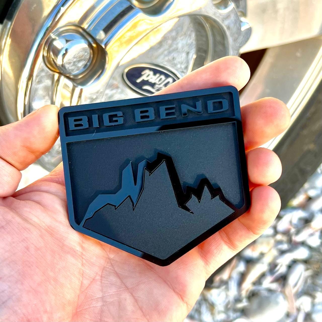 BIG BEND Badge Black Acrylic 2D Emblem for Cars and Trucks
