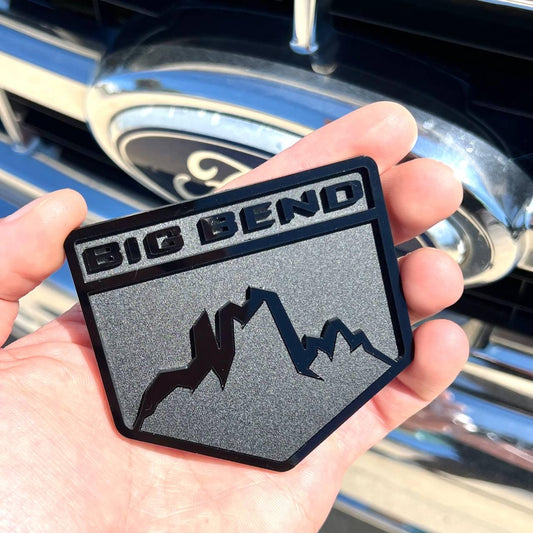 BIG BEND Badge Black Acrylic 2D Emblem for Cars and Trucks