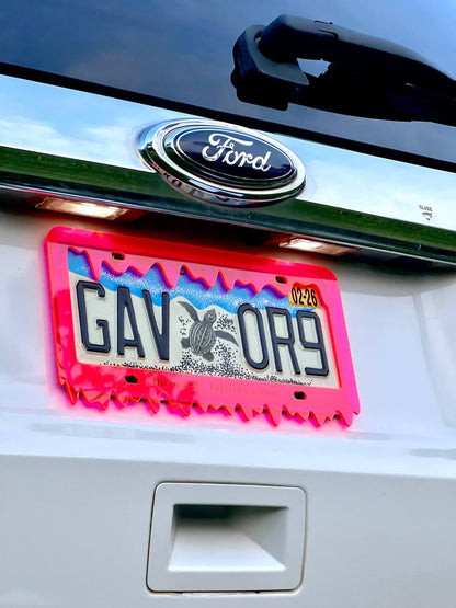Slime License Plate Frame Cover, Car Show, JDM Plate, Tuner Plate, Car Mods, Car Lover Gift, Unique Frame, Gift for Him, Custom