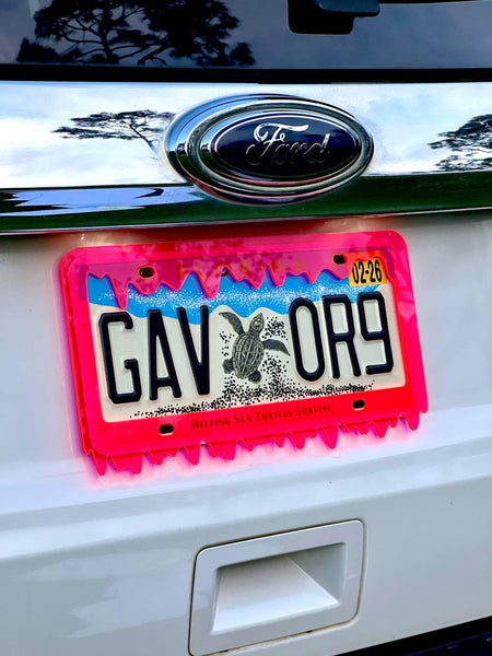 Slime License Plate Frame Cover, Car Show, JDM Plate, Tuner Plate, Car Mods, Car Lover Gift, Unique Frame, Gift for Him, Custom — photo 1
