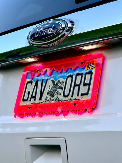 Slime License Plate Frame Cover, Car Show, JDM Plate, Tuner Plate, Car Mods, Car Lover Gift, Unique Frame, Gift for Him, Custom