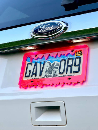 Slime License Plate Frame Cover, Car Show, JDM Plate, Tuner Plate, Car Mods, Car Lover Gift, Unique Frame, Gift for Him, Custom