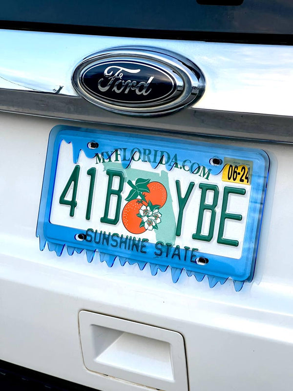 License Plate Frame Cover Slime Ooze, Car Show, JDM Plate, Tuner Plate, Car Mods, Car Lover Gift, Unique Frame, Gift for Him, Custom
