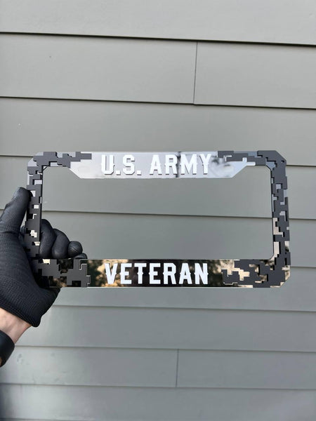 Veteran U.S. Army Black License Plate Frame Cover, Frame, car frame, custom frame, Gift For Dad, Gift For Her, Gift For Him — photo 9