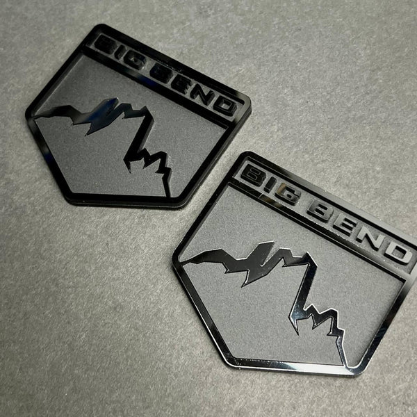 BIG BEND Badge Black Acrylic 2D Emblem for Cars and Trucks — photo 4