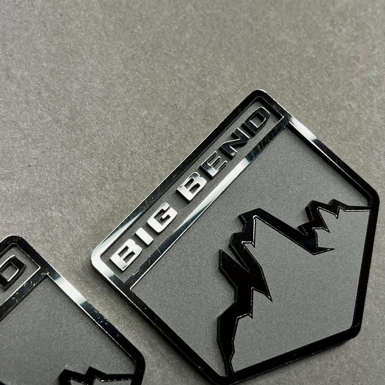 BIG BEND Badge Black Acrylic 2D Emblem for Cars and Trucks