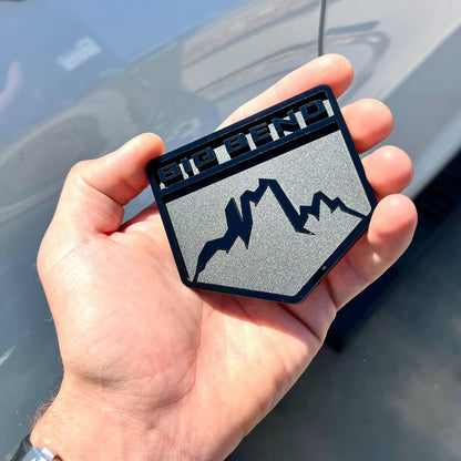 BIG BEND Badge Black Acrylic 2D Emblem for Cars and Trucks