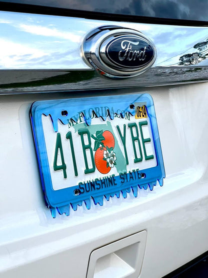 License Plate Frame Cover Slime Ooze, Car Show, JDM Plate, Tuner Plate, Car Mods, Car Lover Gift, Unique Frame, Gift for Him, Custom