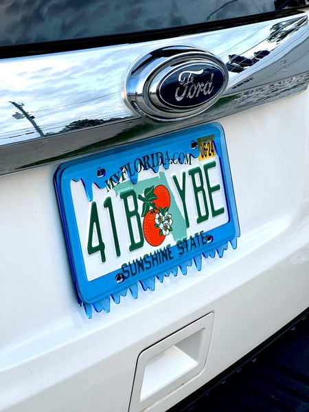 License Plate Frame Cover Slime Ooze, Car Show, JDM Plate, Tuner Plate, Car Mods, Car Lover Gift, Unique Frame, Gift for Him, Custom — photo 5