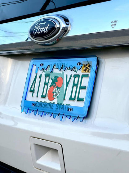 License Plate Frame Cover Slime Ooze, Car Show, JDM Plate, Tuner Plate, Car Mods, Car Lover Gift, Unique Frame, Gift for Him, Custom