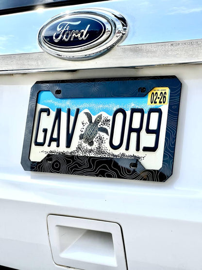 Topographic Map License Plate Frame Cover, Minimal License Plate Frame, Topography Map, Car Mods, Car Lover Gift, Unique Frame, Gift for Him