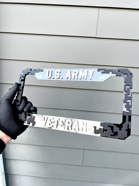 Veteran U.S. Army Black License Plate Frame Cover, Frame, car frame, custom frame, Gift For Dad, Gift For Her, Gift For Him — photo 8