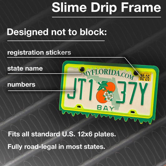 Slime Acrylic License Plate Frame Cover