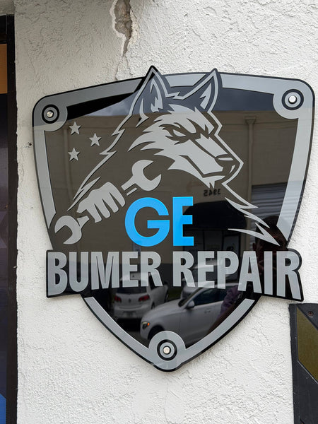 Custom Acrylic Wall Sign – Mirror Acrylic Logo Sign for Salon, Garage, Office, up to 35 × 24 inch — photo 3