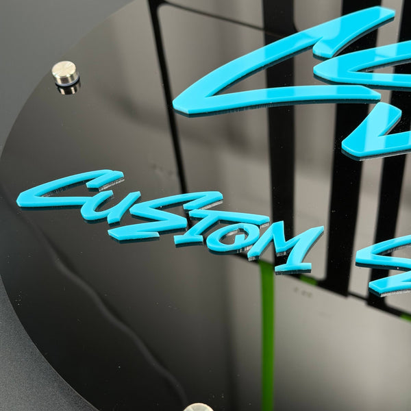 Custom Acrylic Wall Sign – Mirror Acrylic Logo Sign for Salon, Garage, Office, up to 35 × 24 inch — photo 5