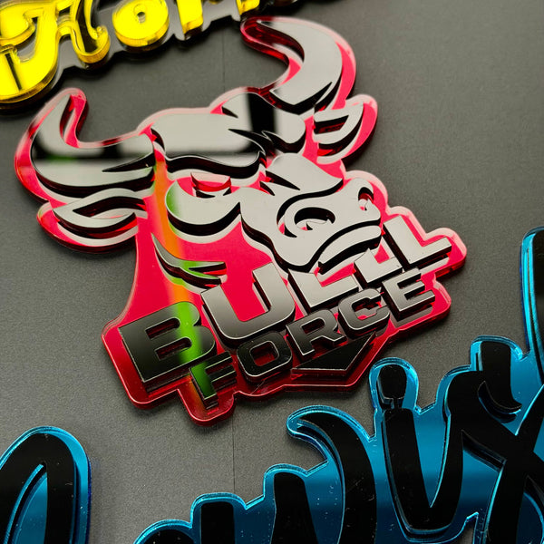 Custom Mirror Emblem – Any Logo or Text, Laser-Cut Mirror Acrylic Badge 5 to 20 inch — photo 10