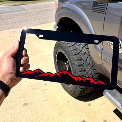 Mountain License Plate Frame Cover