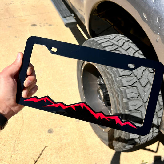 Mountain License Plate Frame Cover