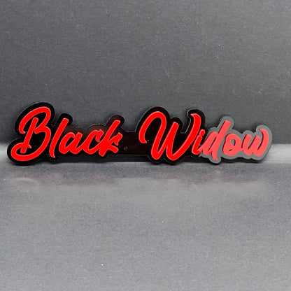 1PC Black Widow 3D Acrylic Emblem Badge for Car SUV or Truck